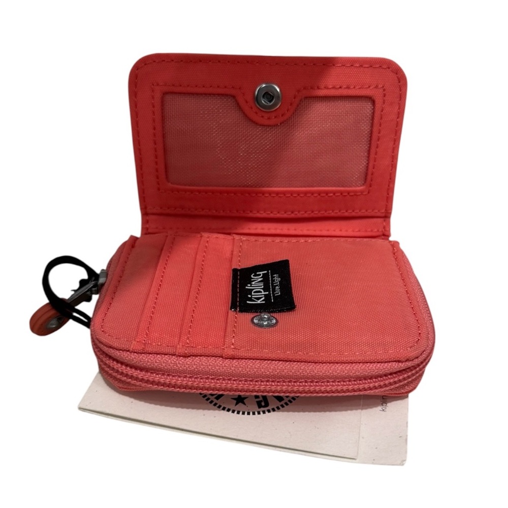 Kipling TOPS NR Small Wallet Cardholder Coral Crush - Picture 8 of 9